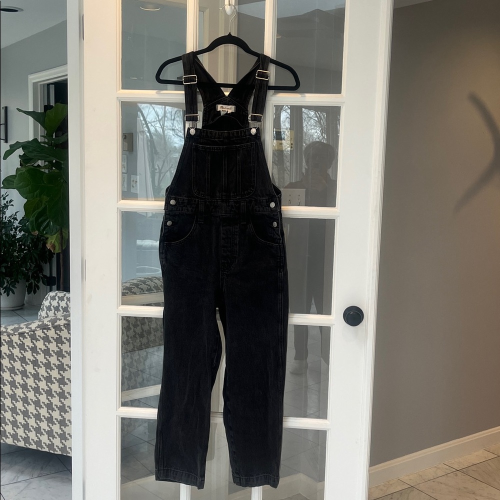 Madewell Black Straight Overalls Size S EUC - Picture 4 of 7